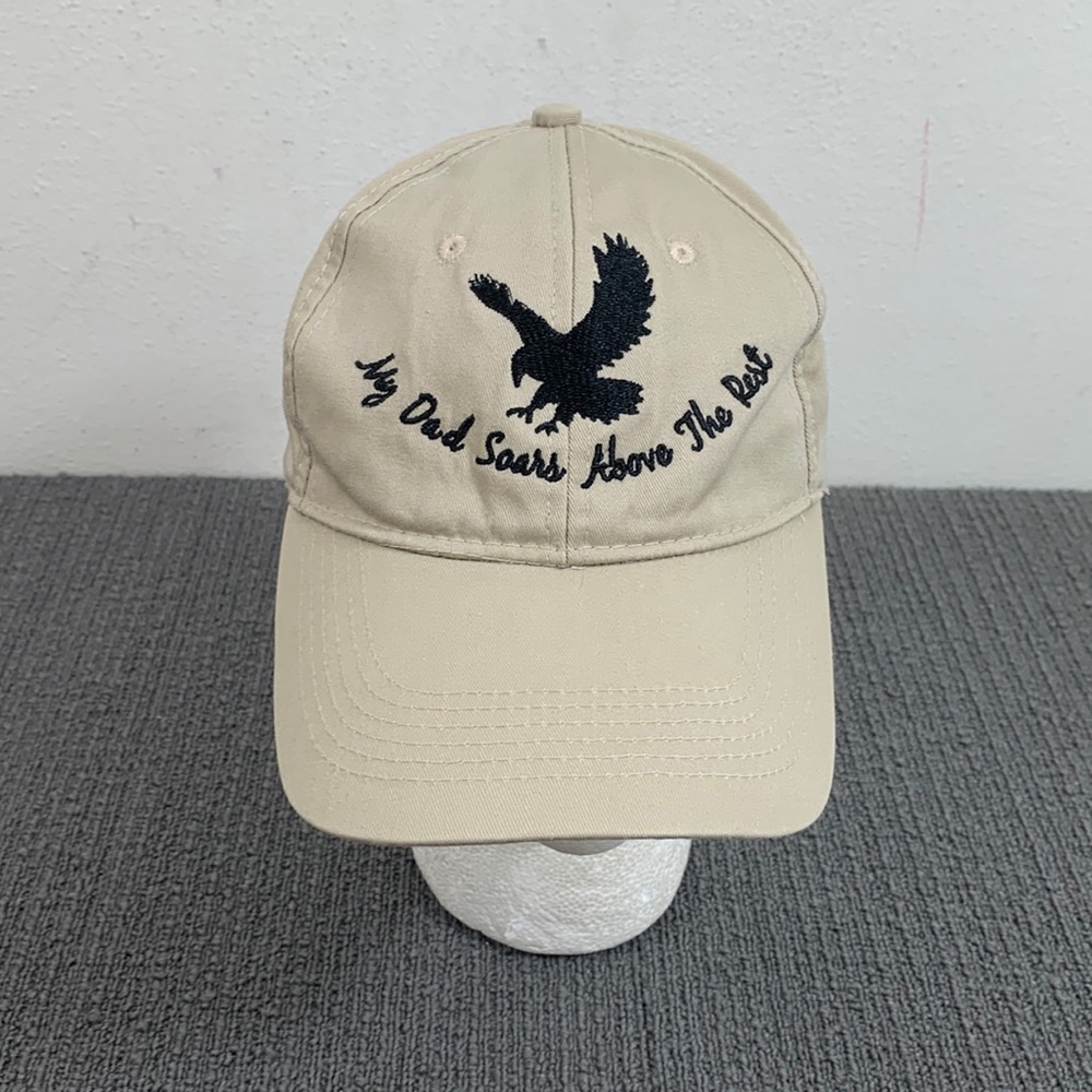 My Dad Soars Above The Rest Baseball Hat Mens OSFM Beige Black Strapback Cap R&K